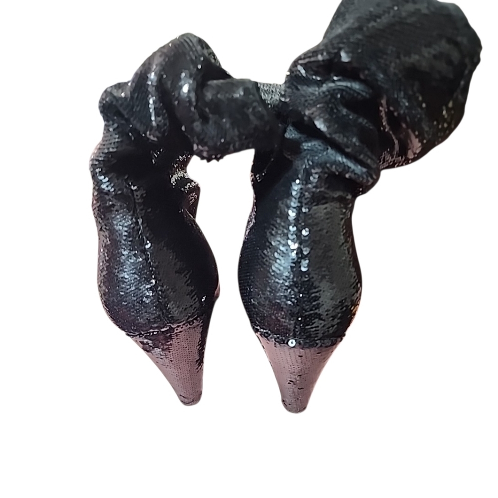 Guess black sequin  Slouchy booties size 7.5 - Picture 6 of 7